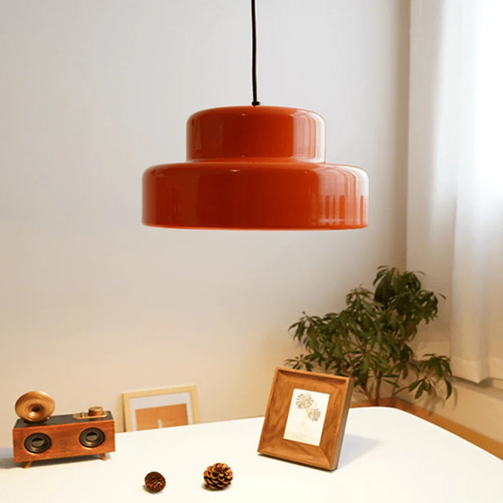 Metavaya Pendant Lamp Dia 35cm x H 20cm / ∅ 13.8″ x H 7.9″ / Orange Poker Pendant Lamp 6938617817497 M2023113004-1