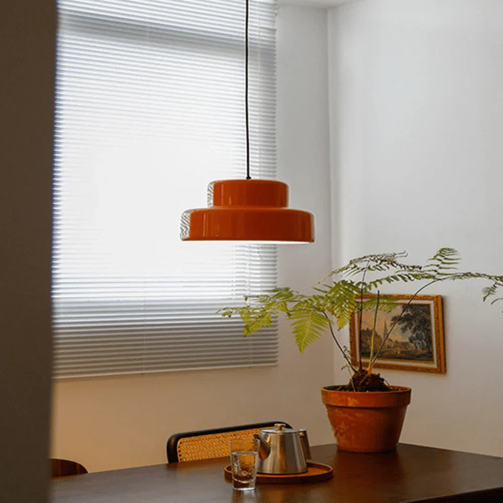 Metavaya Pendant Lamp Dia 35cm x H 20cm / ∅ 13.8″ x H 7.9″ / Orange Poker Pendant Lamp 6938617817497 M2023113004-1