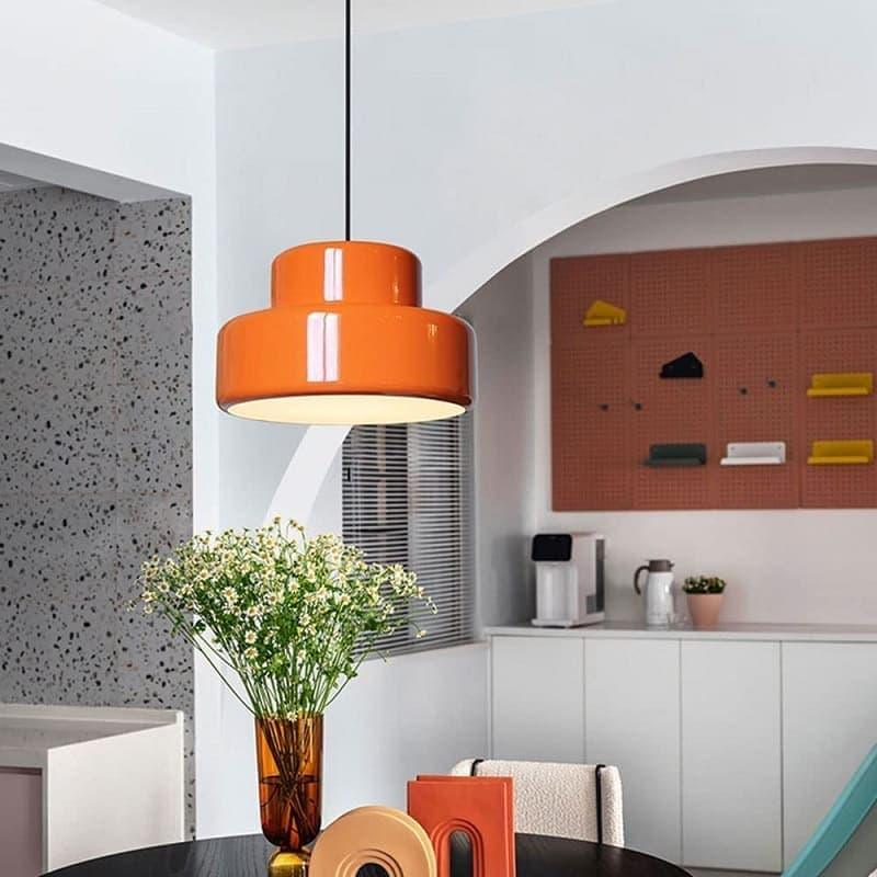 Metavaya Pendant Lamp Dia 35cm x H 20cm / ∅ 13.8″ x H 7.9″ / Orange Poker Pendant Lamp 6938617817497 M2023113004-1