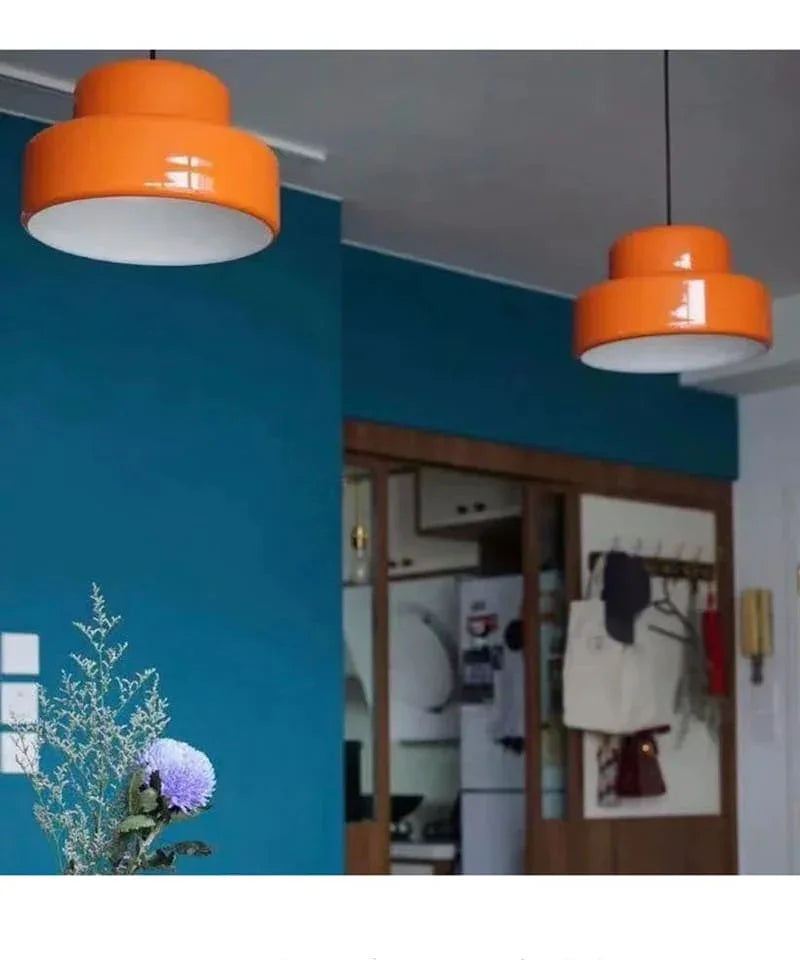 Metavaya Pendant Lamp Dia 35cm x H 20cm / ∅ 13.8″ x H 7.9″ / Orange Poker Pendant Lamp 6938617817497 M2023113004-1