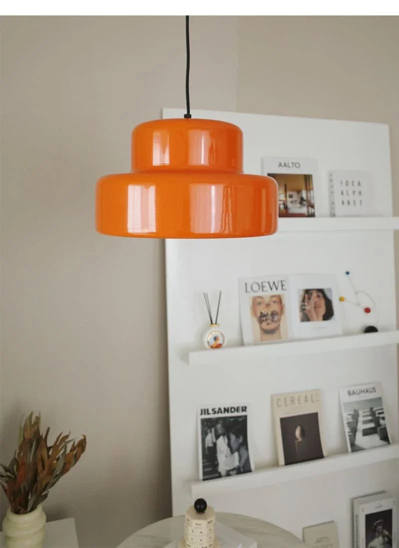 Metavaya Pendant Lamp Dia 35cm x H 20cm / ∅ 13.8″ x H 7.9″ / Orange Poker Pendant Lamp 6938617817497 M2023113004-1