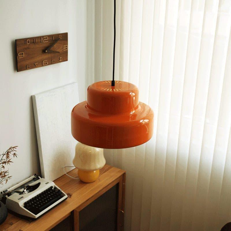 Metavaya Pendant Lamp Dia 35cm x H 20cm / ∅ 13.8″ x H 7.9″ / Orange Poker Pendant Lamp 6938617817497 M2023113004-1