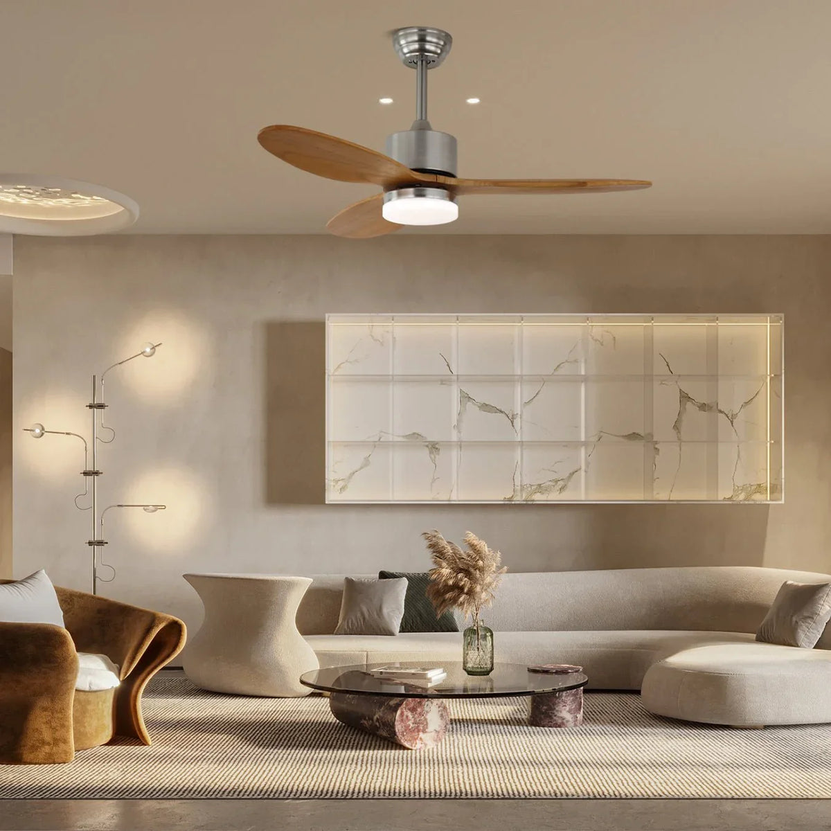 Polaris Ceiling Fan Light - view 2 | Metavaya