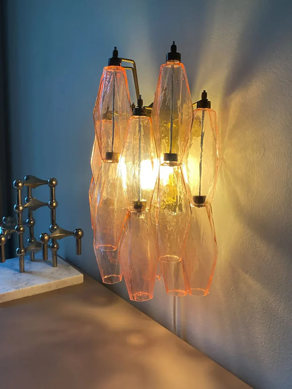 Poliedri Pink Wall Lamp - view 11 | Metavaya
