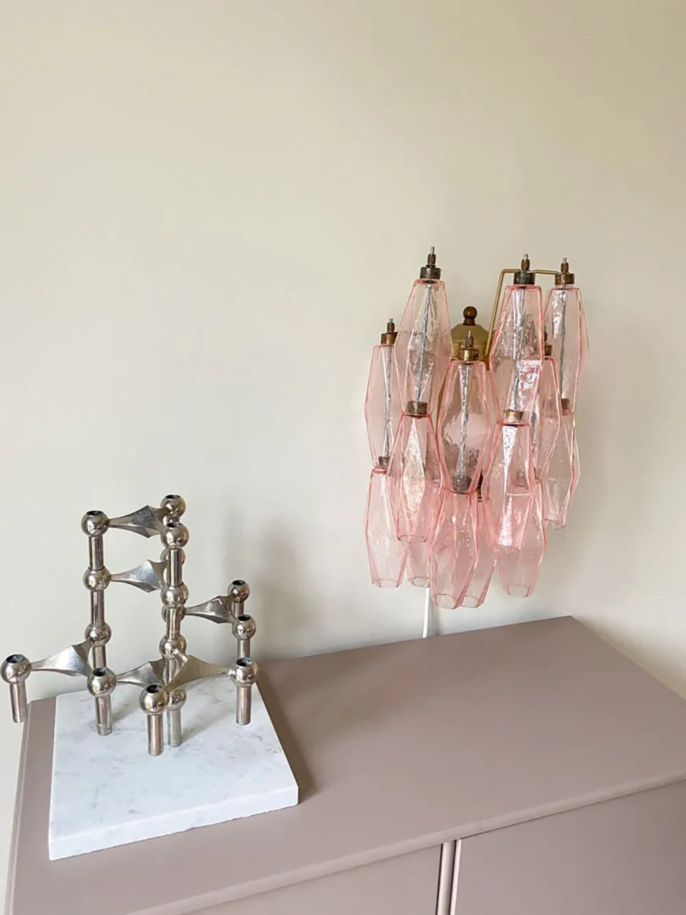 Poliedri Pink Wall Lamp - view 9 | Metavaya