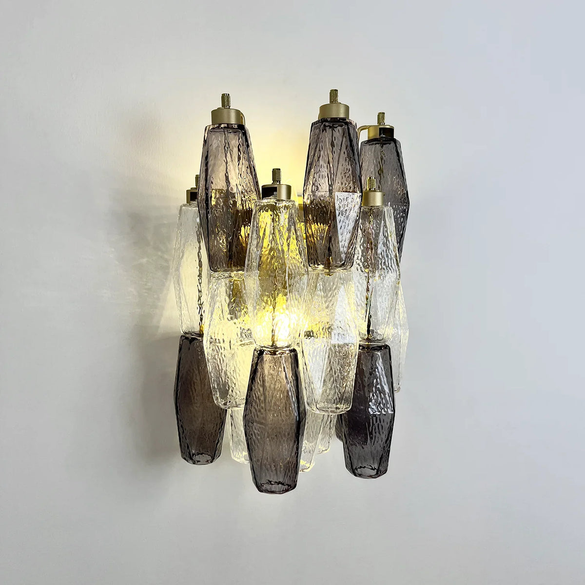 Poliedri Smoked Transparent Wall Lamp - view 13 | Metavaya