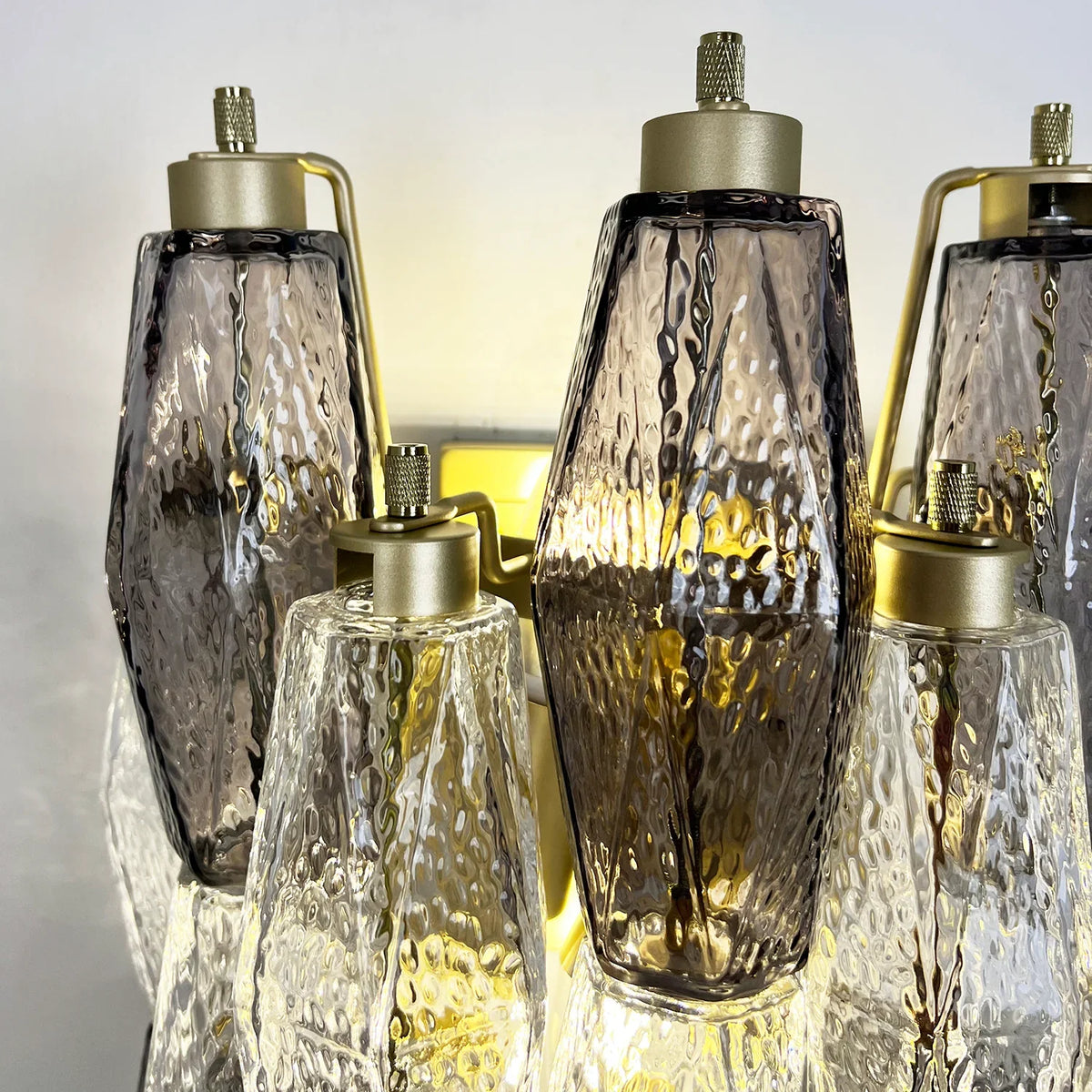 Poliedri Smoked Transparent Wall Lamp - view 15 | Metavaya
