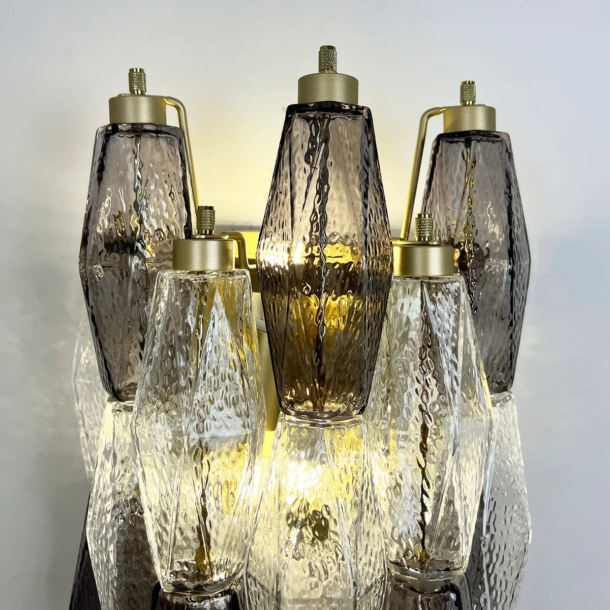 Poliedri Smoked Transparent Wall Lamp - view 14 | Metavaya