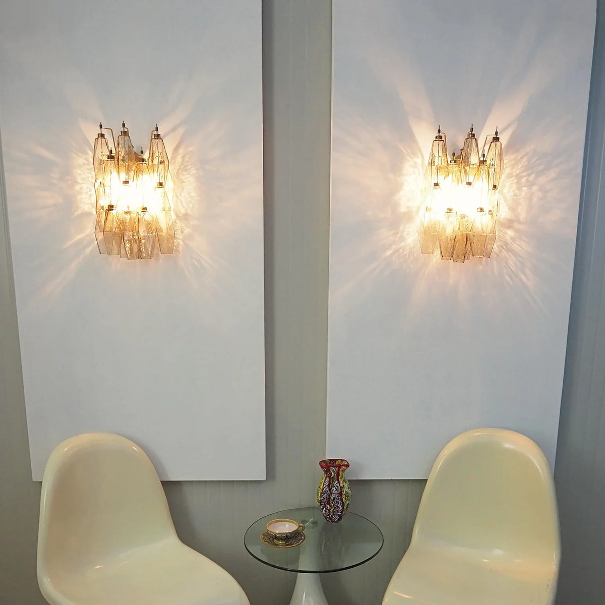Poliedri Smoked Wall Lamp - view 7 | Metavaya