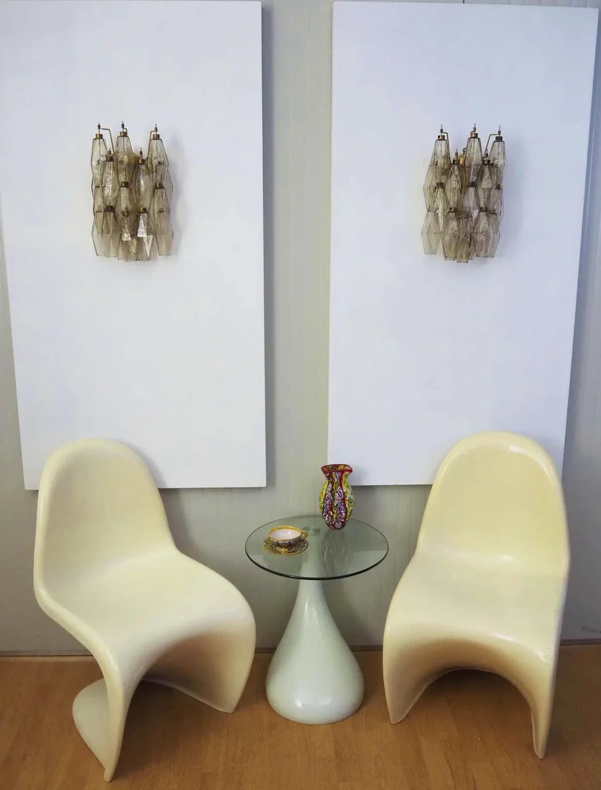 Poliedri Smoked Wall Lamp - view 3 | Metavaya