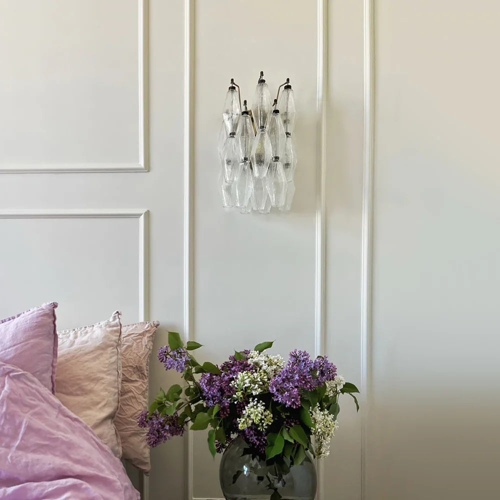 Poliedri Transparent Wall Lamp - view 2 | Metavaya