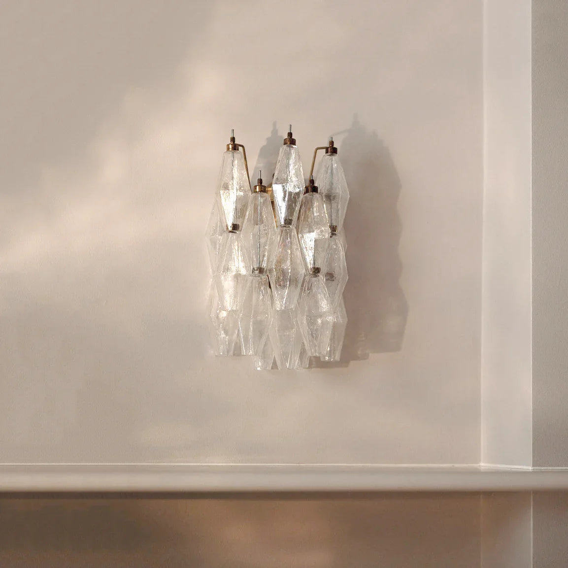 Poliedri Transparent Wall Lamp - view 4 | Metavaya