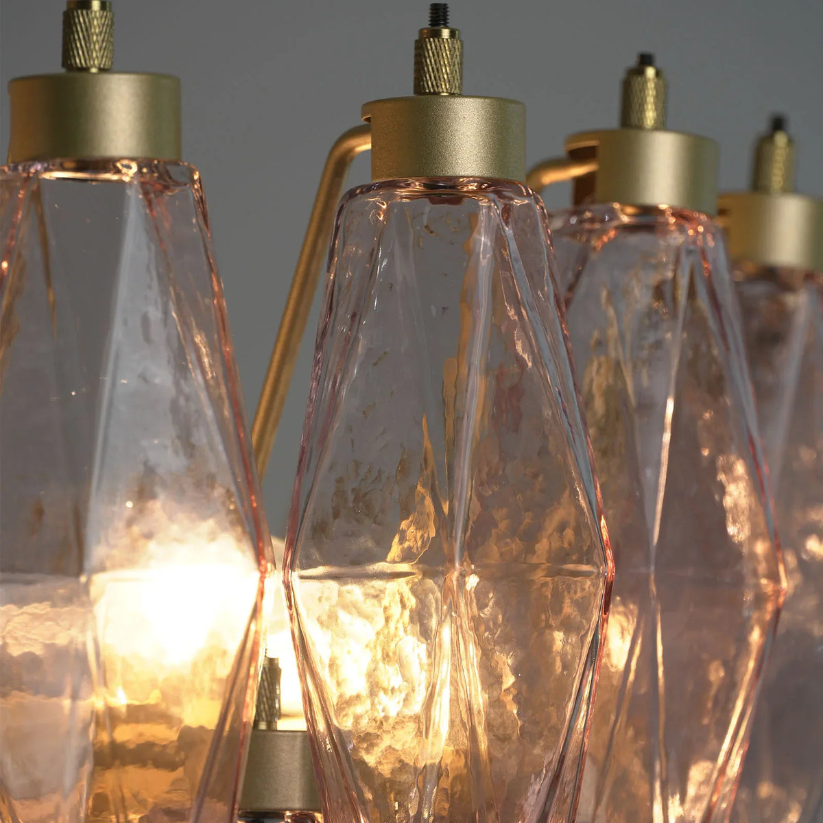 Poliedri Pink Chandelier - view 17 | Metavaya