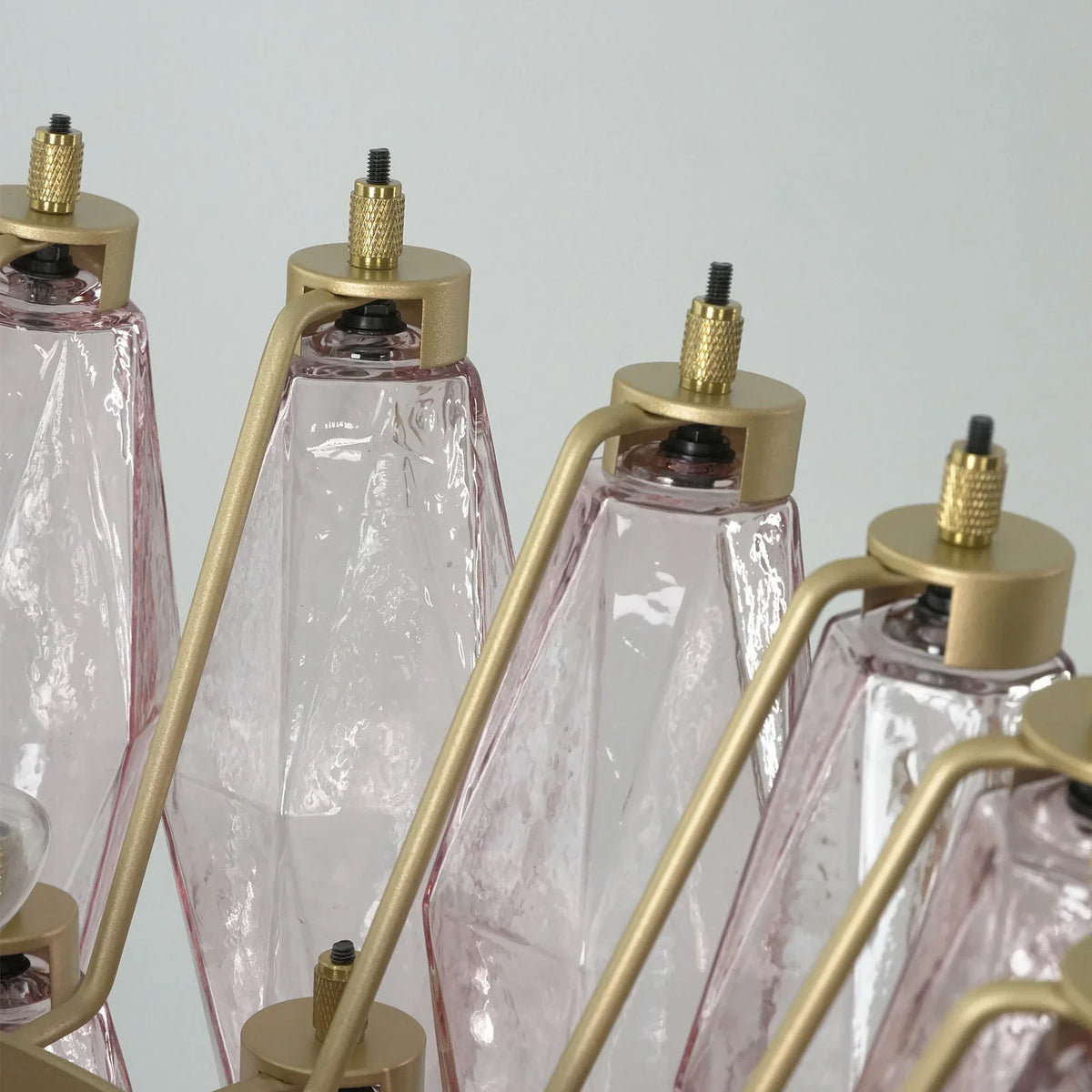 Poliedri Pink Chandelier - view 12 | Metavaya