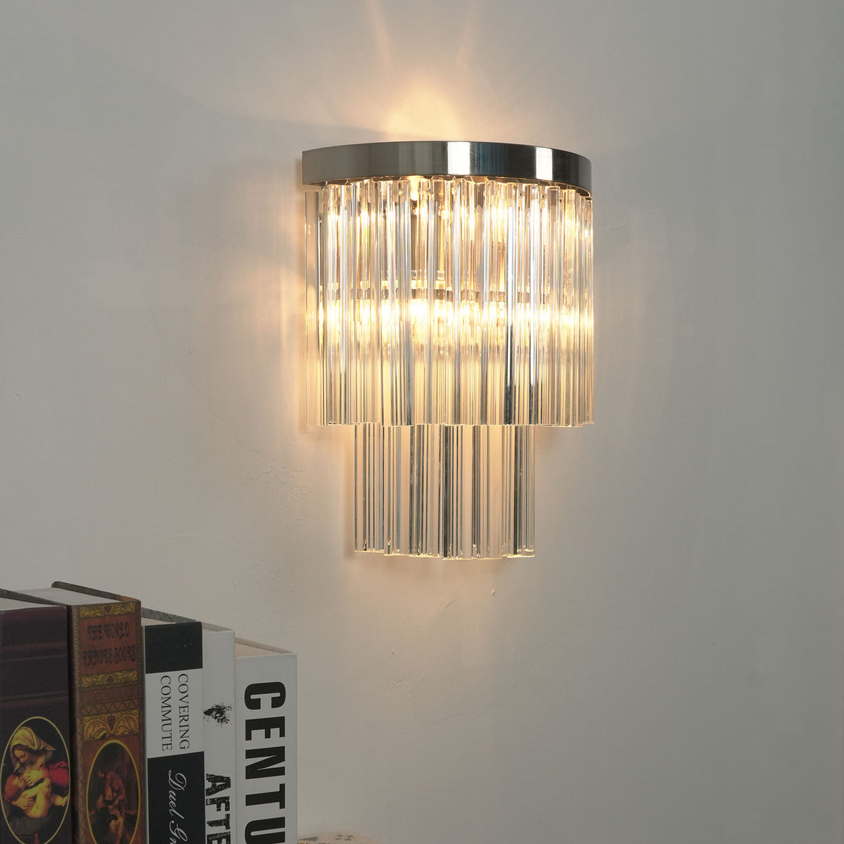 Prismari Tiered Glass Wall Sconce - view 18 | Metavaya