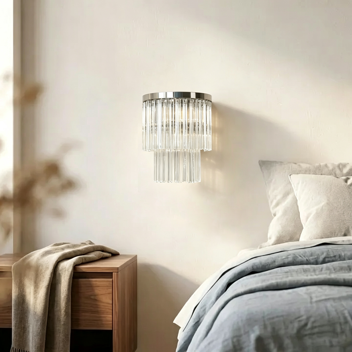 Prismari Tiered Glass Wall Sconce - view 2 | Metavaya