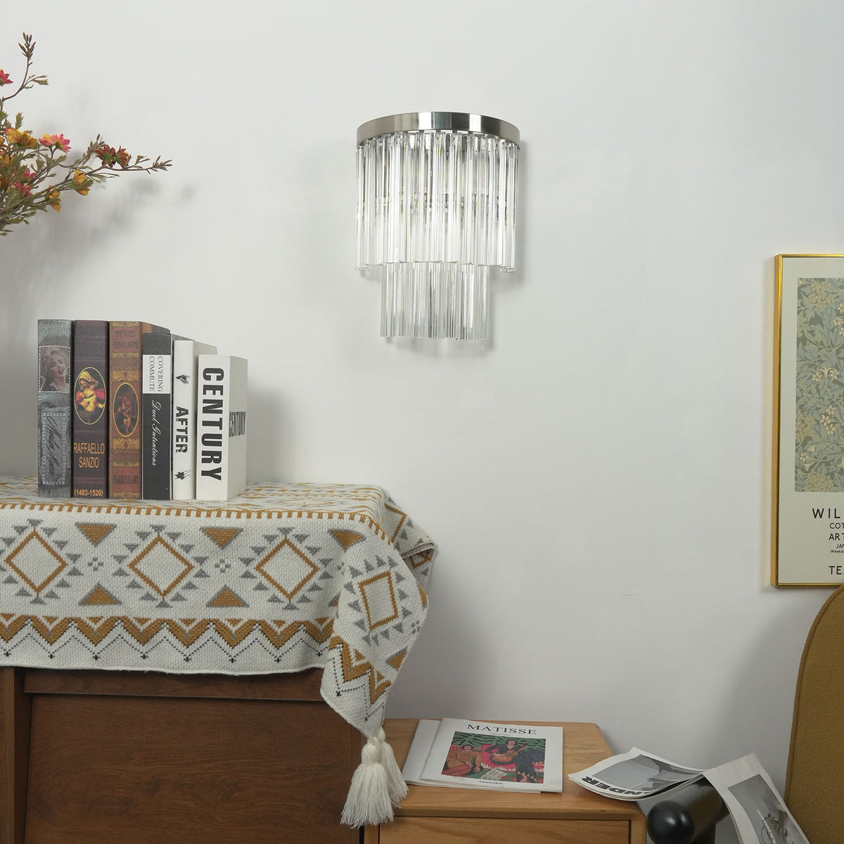 Prismari Tiered Glass Wall Sconce - view 10 | Metavaya