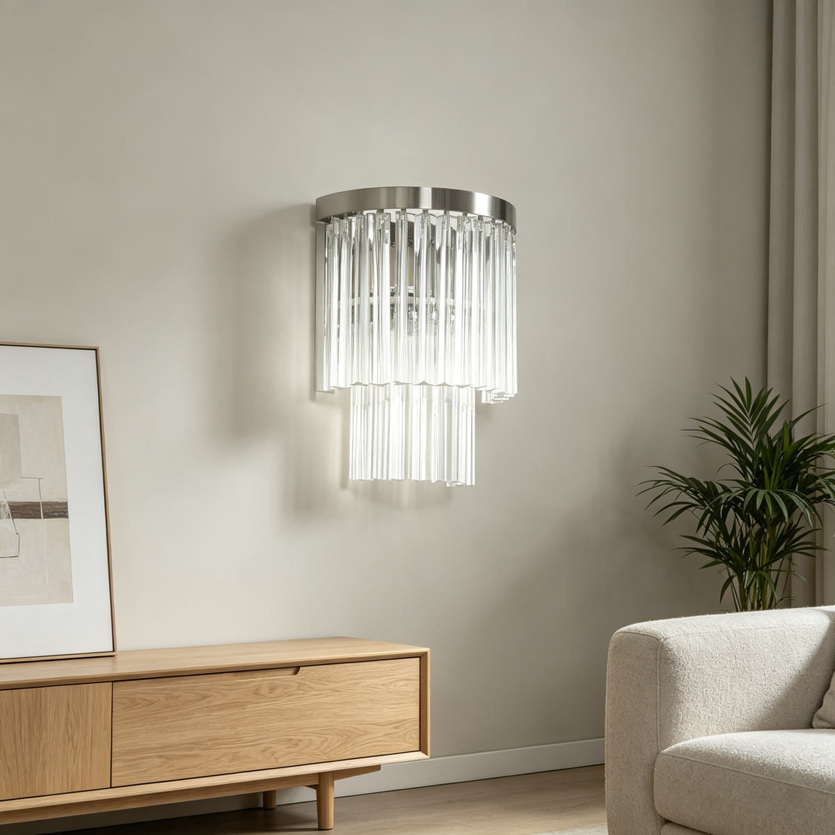 Prismari Tiered Glass Wall Sconce - view 6 | Metavaya