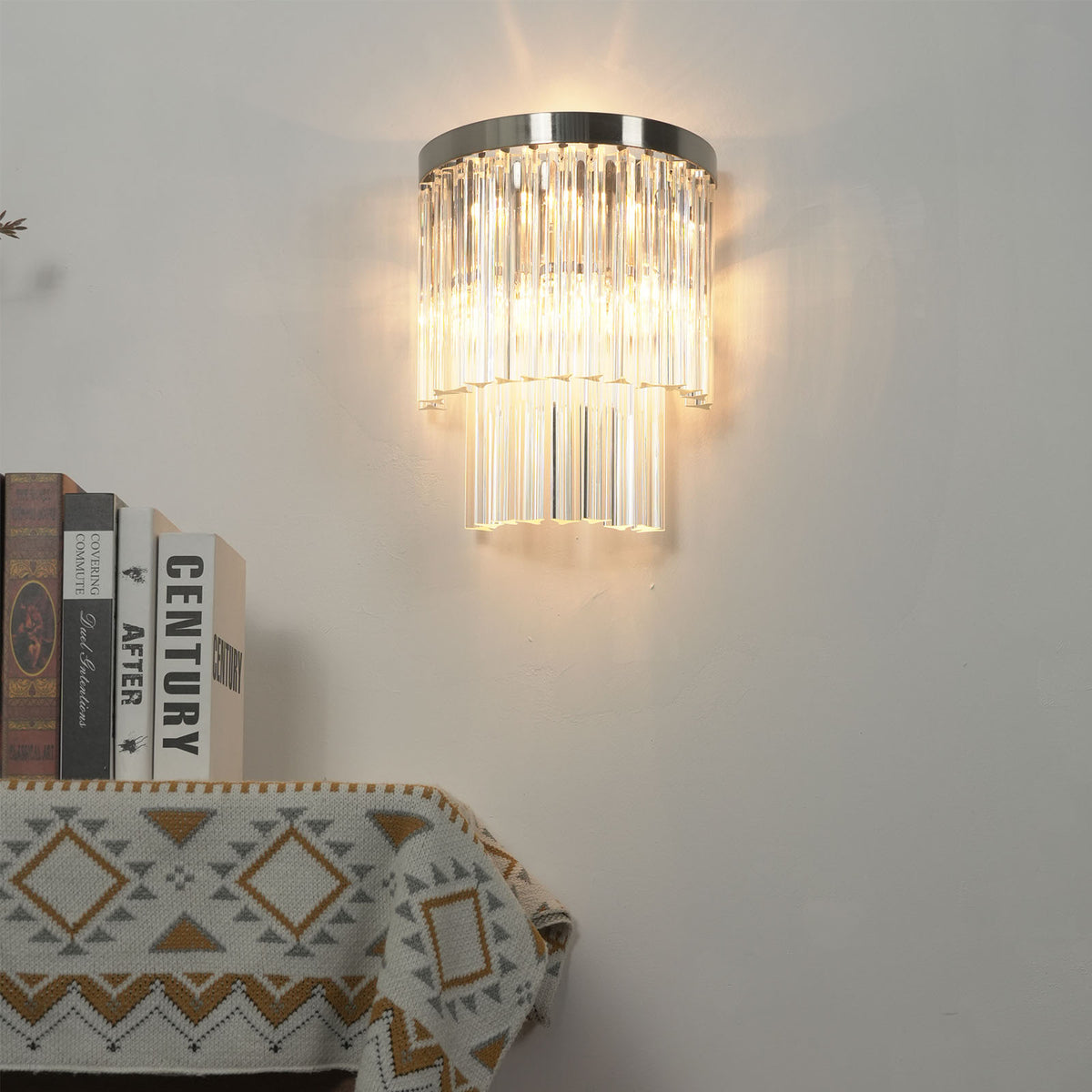 Prismari Tiered Glass Wall Sconce - view 16 | Metavaya