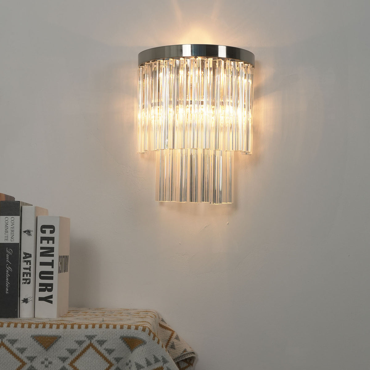Prismari Tiered Glass Wall Sconce - view 17 | Metavaya