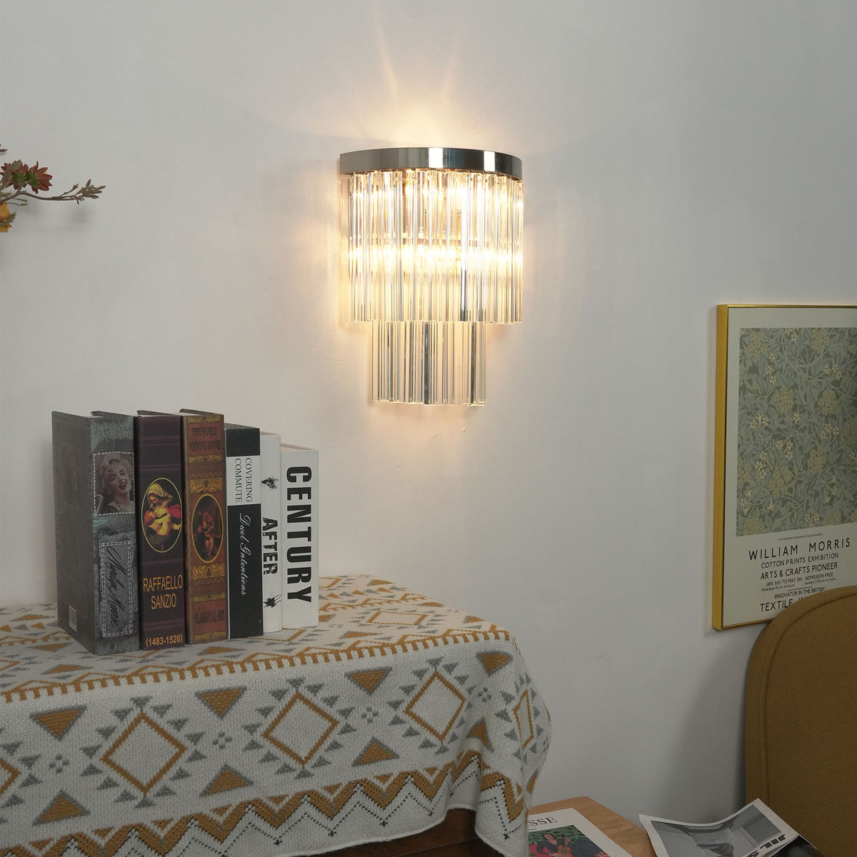 Prismari Tiered Glass Wall Sconce - view 4 | Metavaya