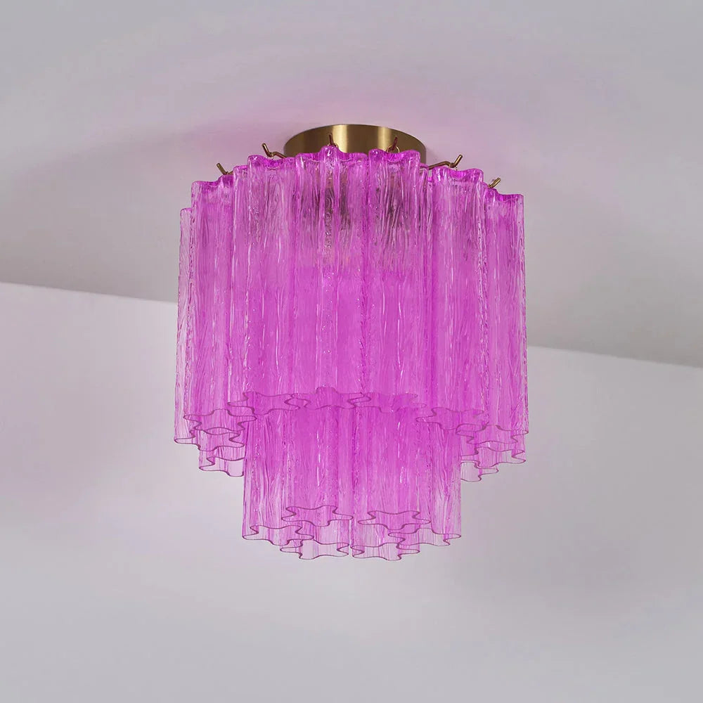 Purple Glass Tubes Ceiling Lamp - view 10 | Metavaya