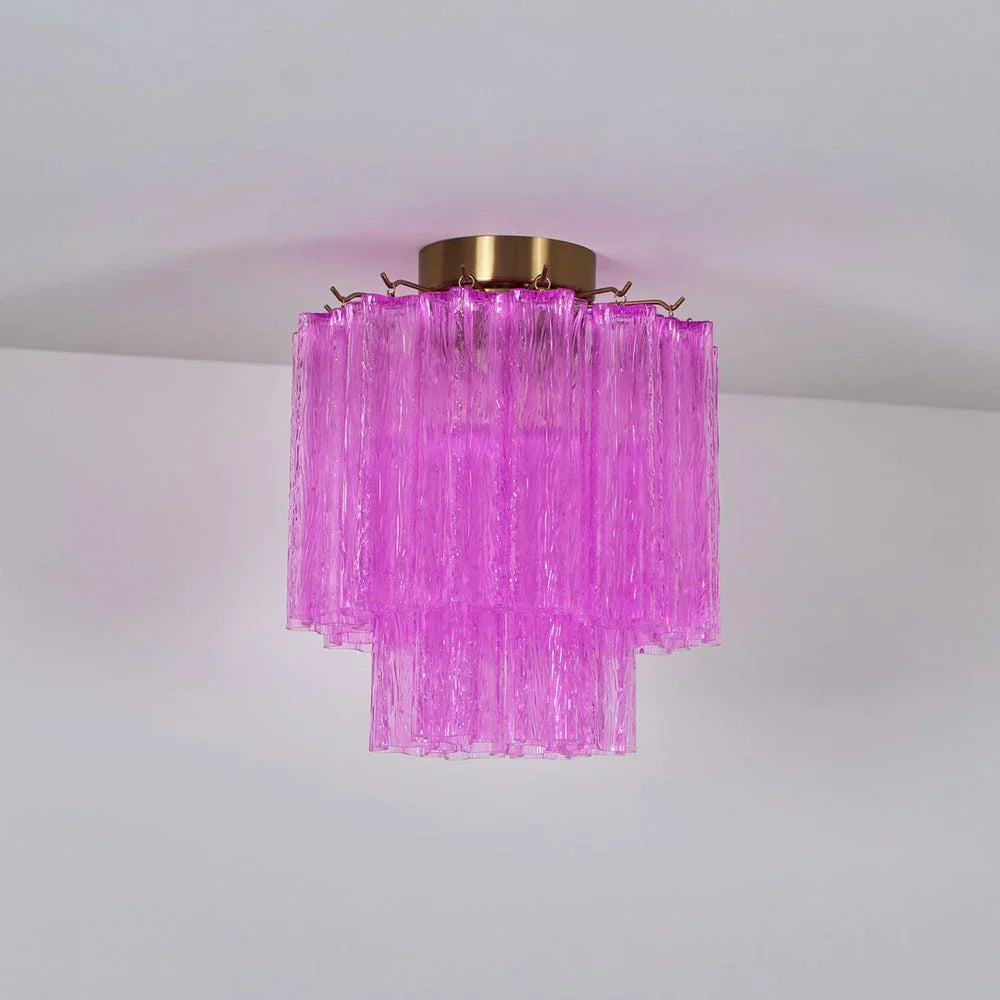 Purple Glass Tubes Ceiling Lamp - view 11 | Metavaya