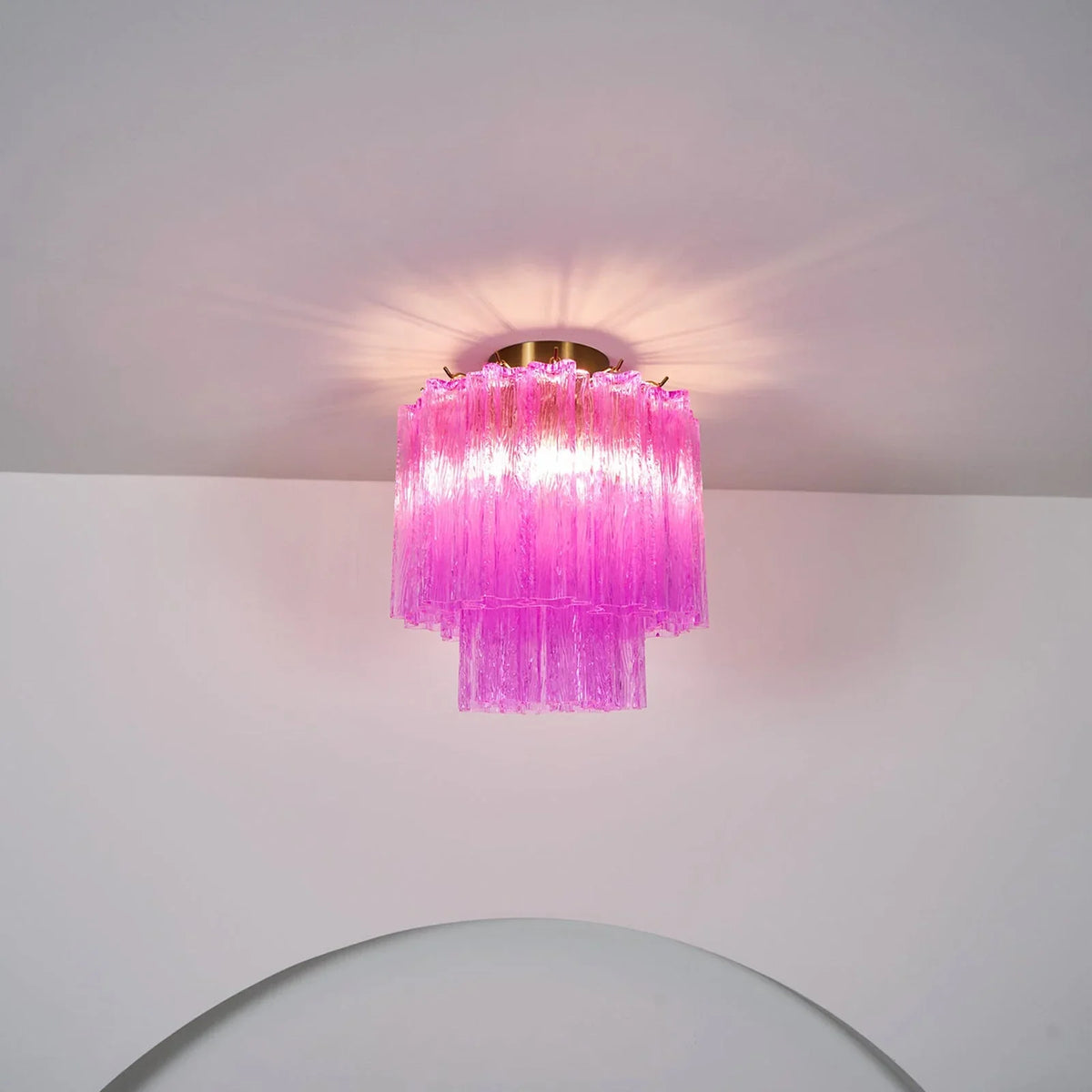 Purple Glass Tubes Ceiling Lamp - view 12 | Metavaya