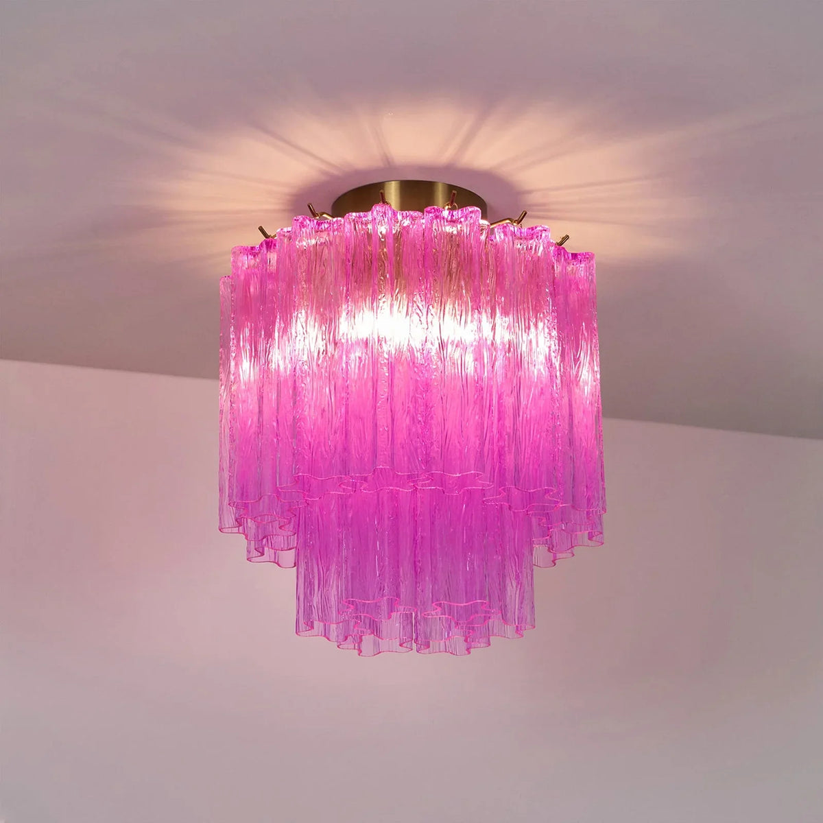 Purple Glass Tubes Ceiling Lamp - view 13 | Metavaya