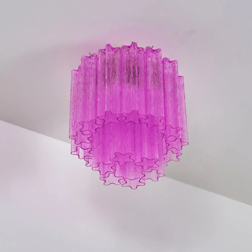 Purple Glass Tubes Ceiling Lamp - view 5 | Metavaya