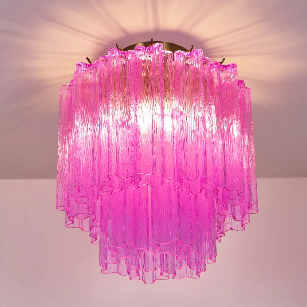 Purple Glass Tubes Ceiling Lamp - view 6 | Metavaya
