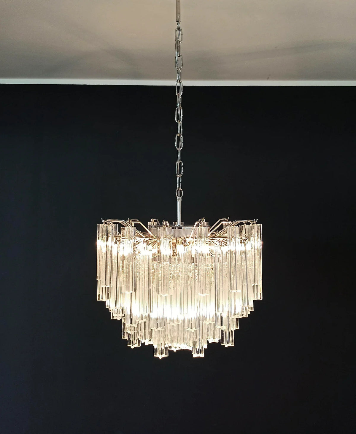 Quadriedri Prism Transparent Chandelier - view 10 | Metavaya