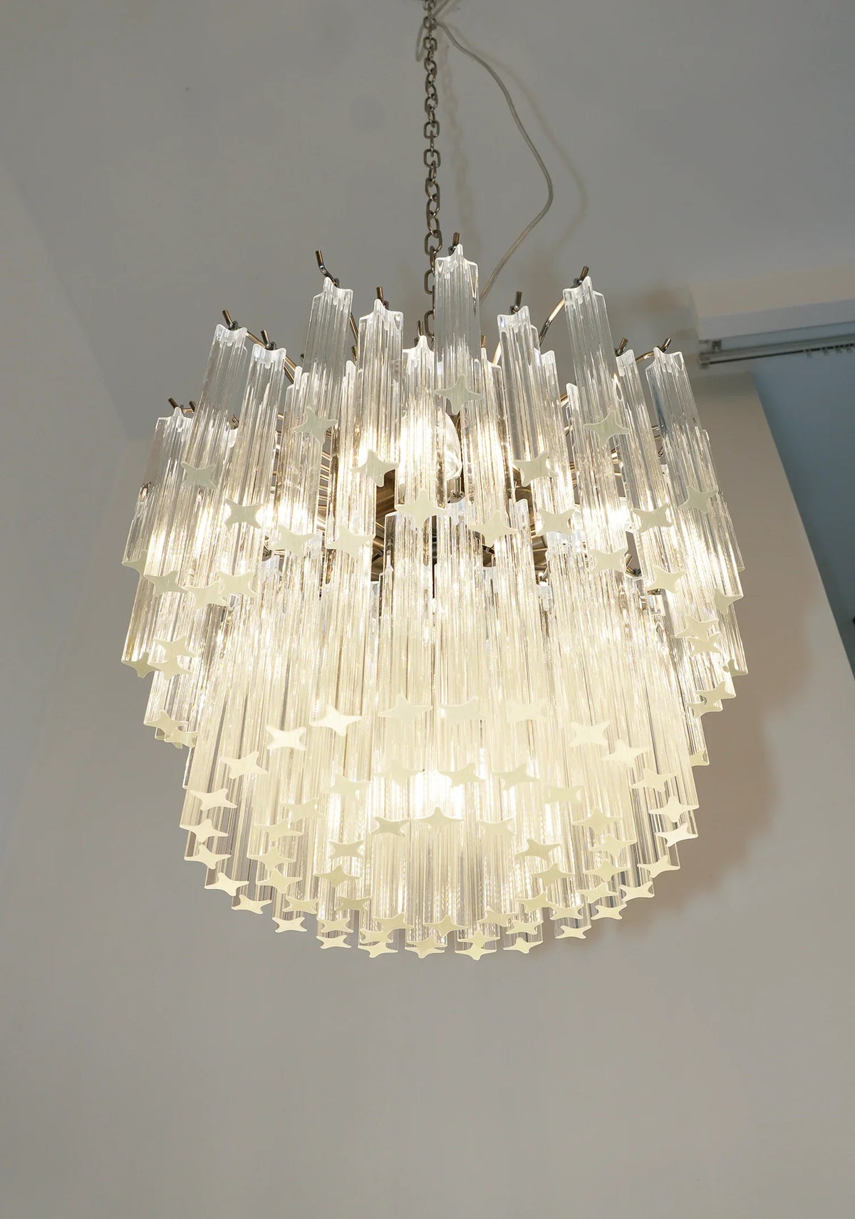 Quadriedri Prism Transparent Chandelier - view 11 | Metavaya