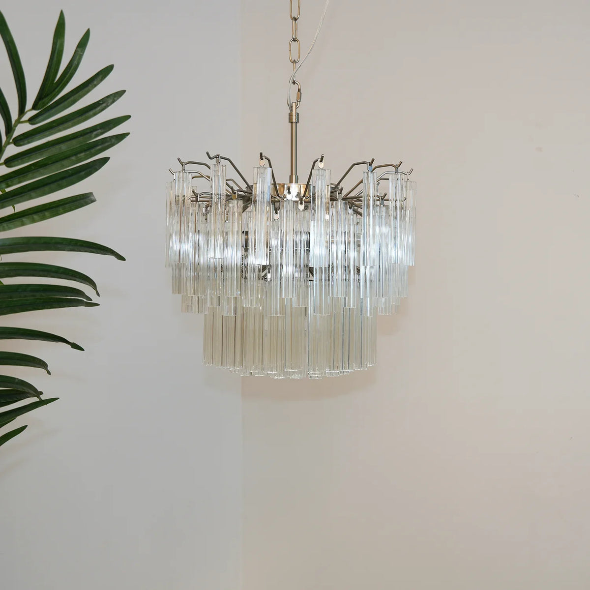 Quadriedri Prism Transparent Chandelier - view 7 | Metavaya