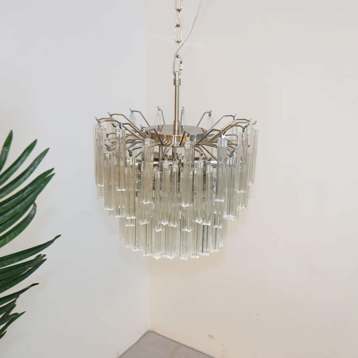 Quadriedri Prism Transparent Chandelier - view 8 | Metavaya
