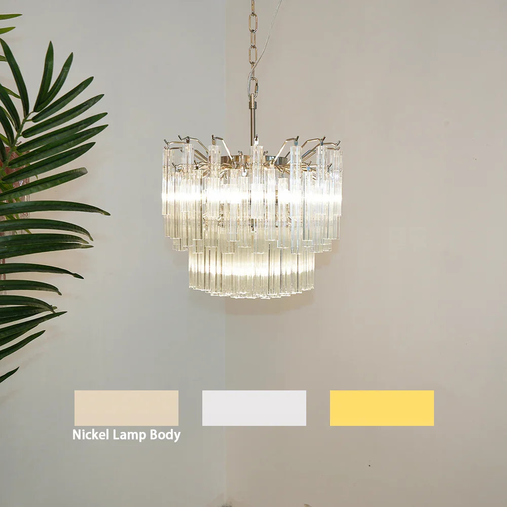 Quadriedri Prism Transparent Chandelier - view 16 | Metavaya