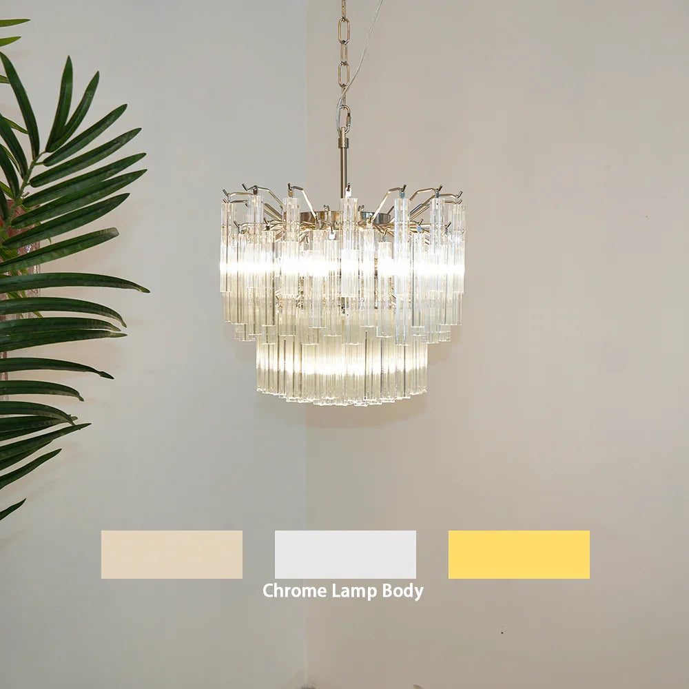 Quadriedri Prism Transparent Chandelier - view 17 | Metavaya