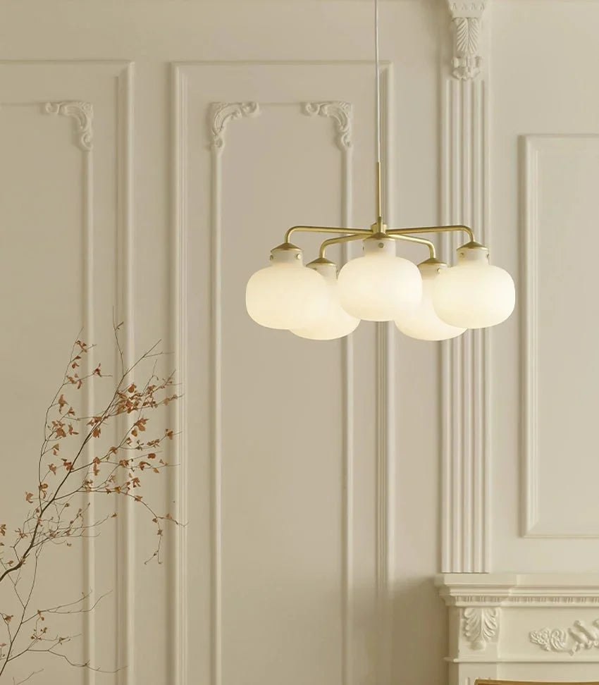 Metavaya Chandelier Raito Glass Globe Pendant Chandelier