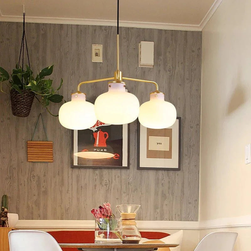 Metavaya Chandelier Raito Glass Globe Pendant Chandelier