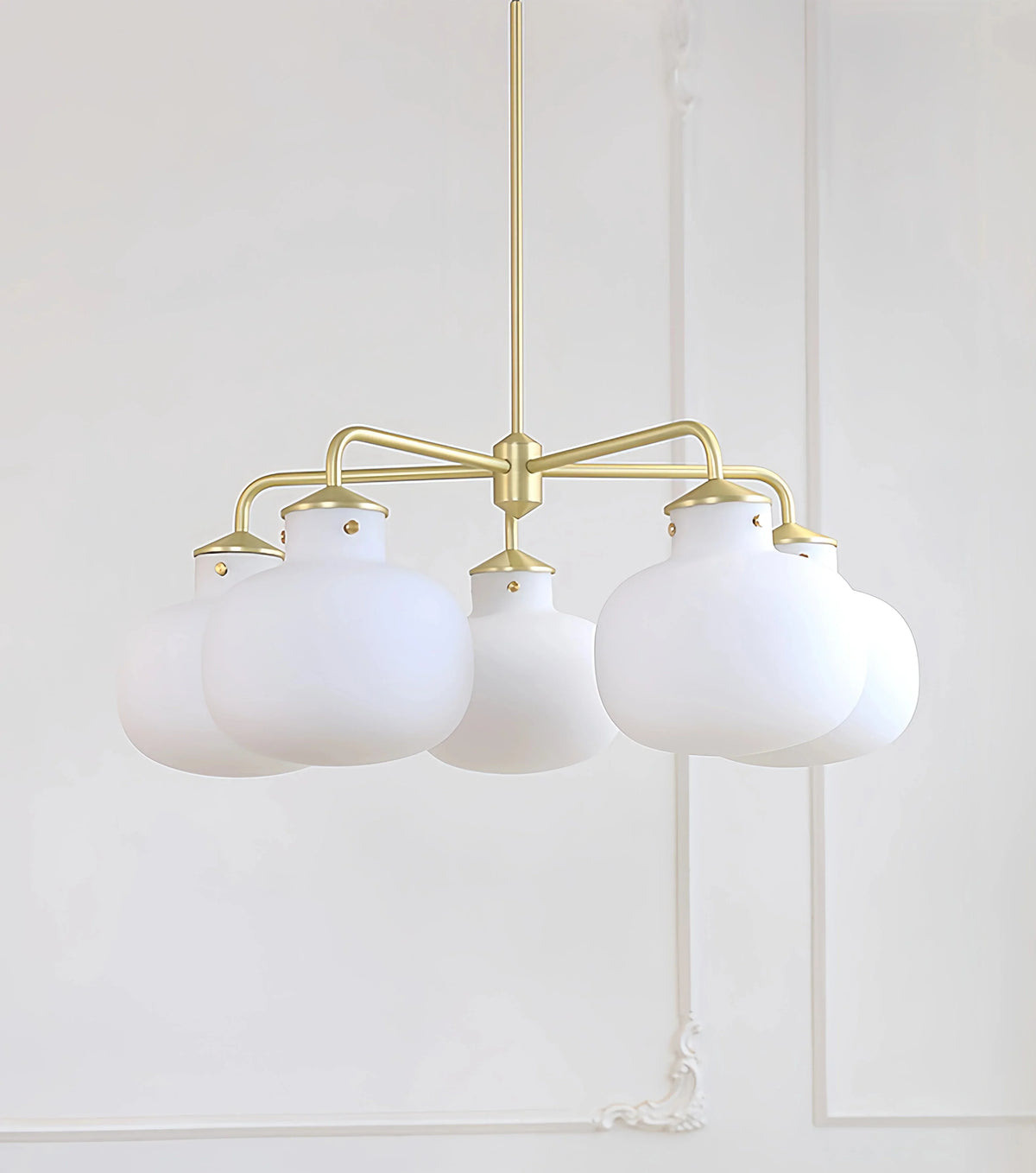 Metavaya Chandelier Raito Glass Globe Pendant Chandelier