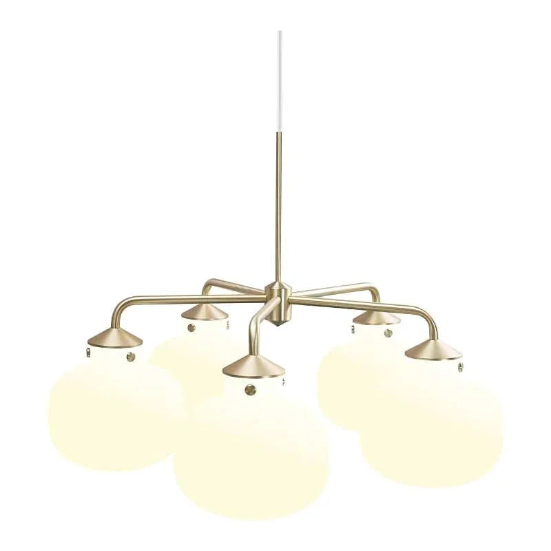Metavaya Chandelier Raito Glass Globe Pendant Chandelier