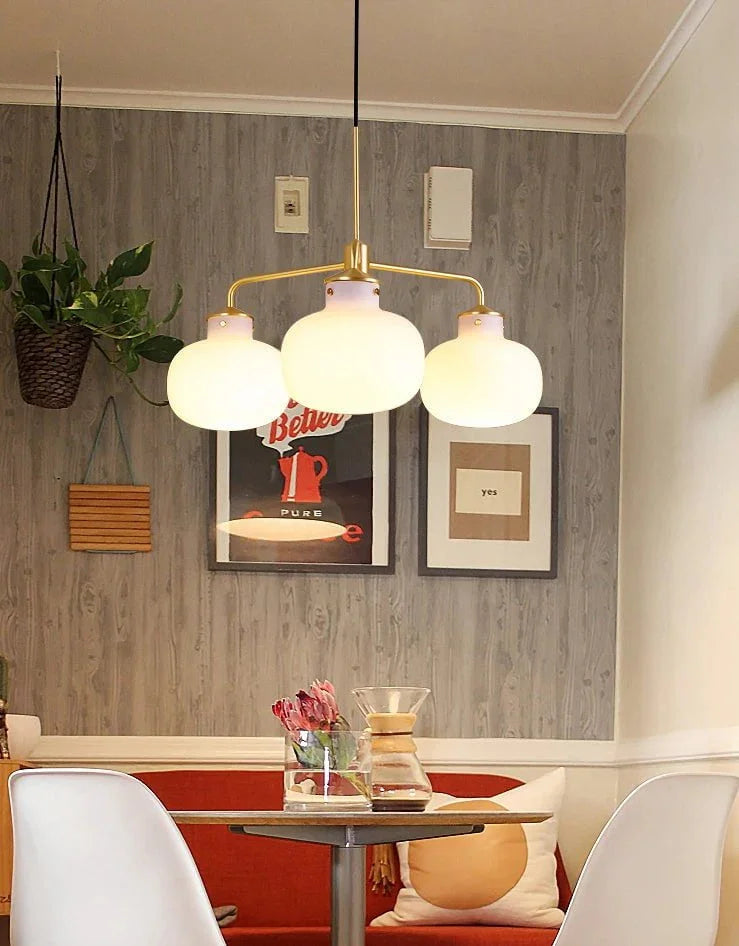 Metavaya Chandelier Raito Glass Globe Pendant Chandelier