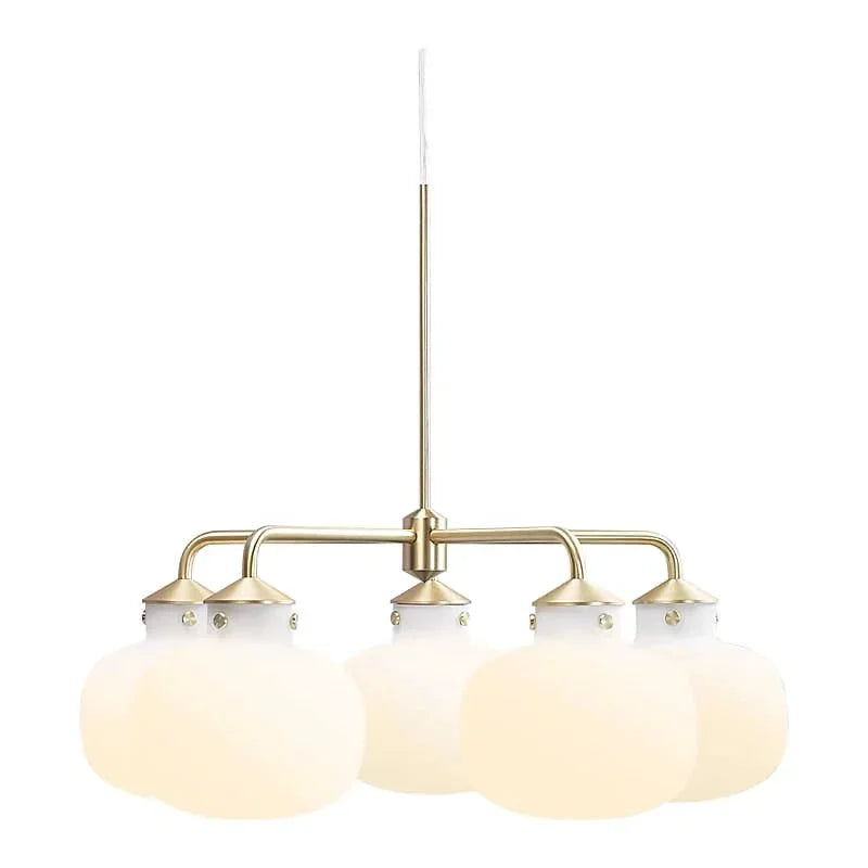 Metavaya Chandelier Raito Glass Globe Pendant Chandelier