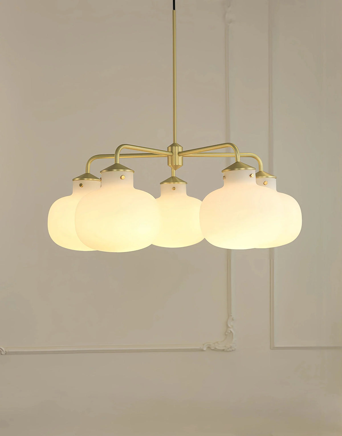 Metavaya Chandelier Raito Glass Globe Pendant Chandelier