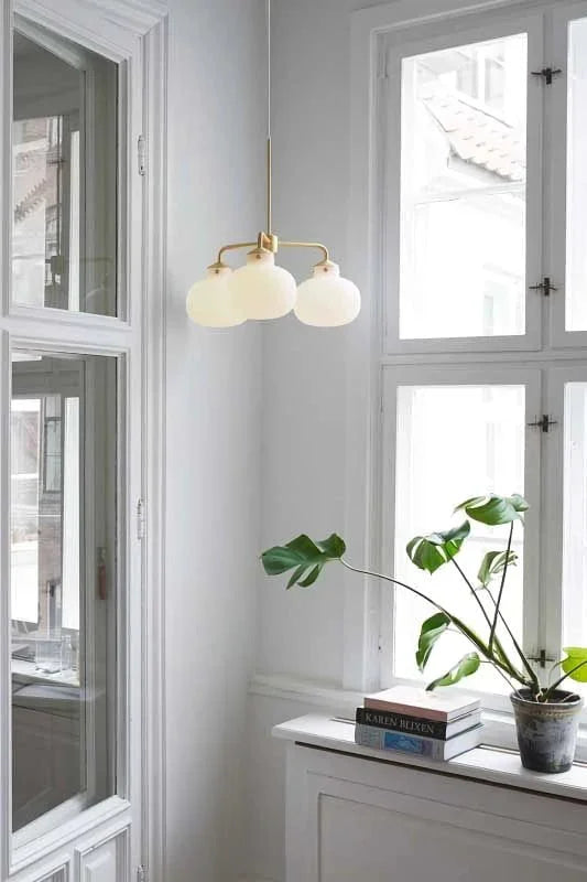 Metavaya Chandelier Raito Glass Globe Pendant Chandelier
