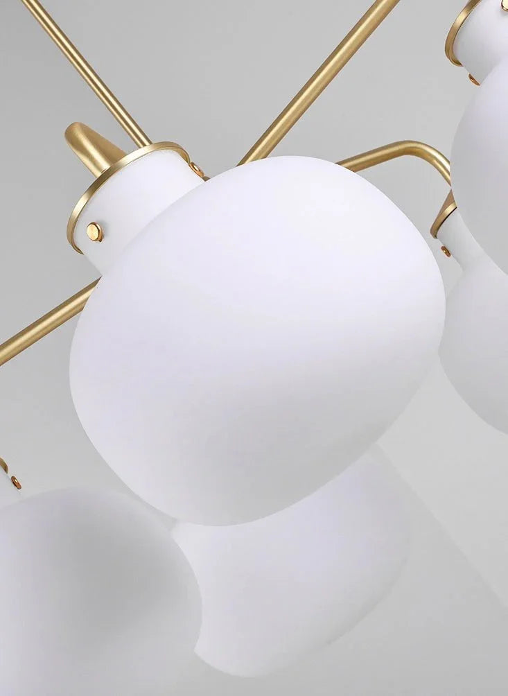 Metavaya Chandelier Raito Glass Globe Pendant Chandelier