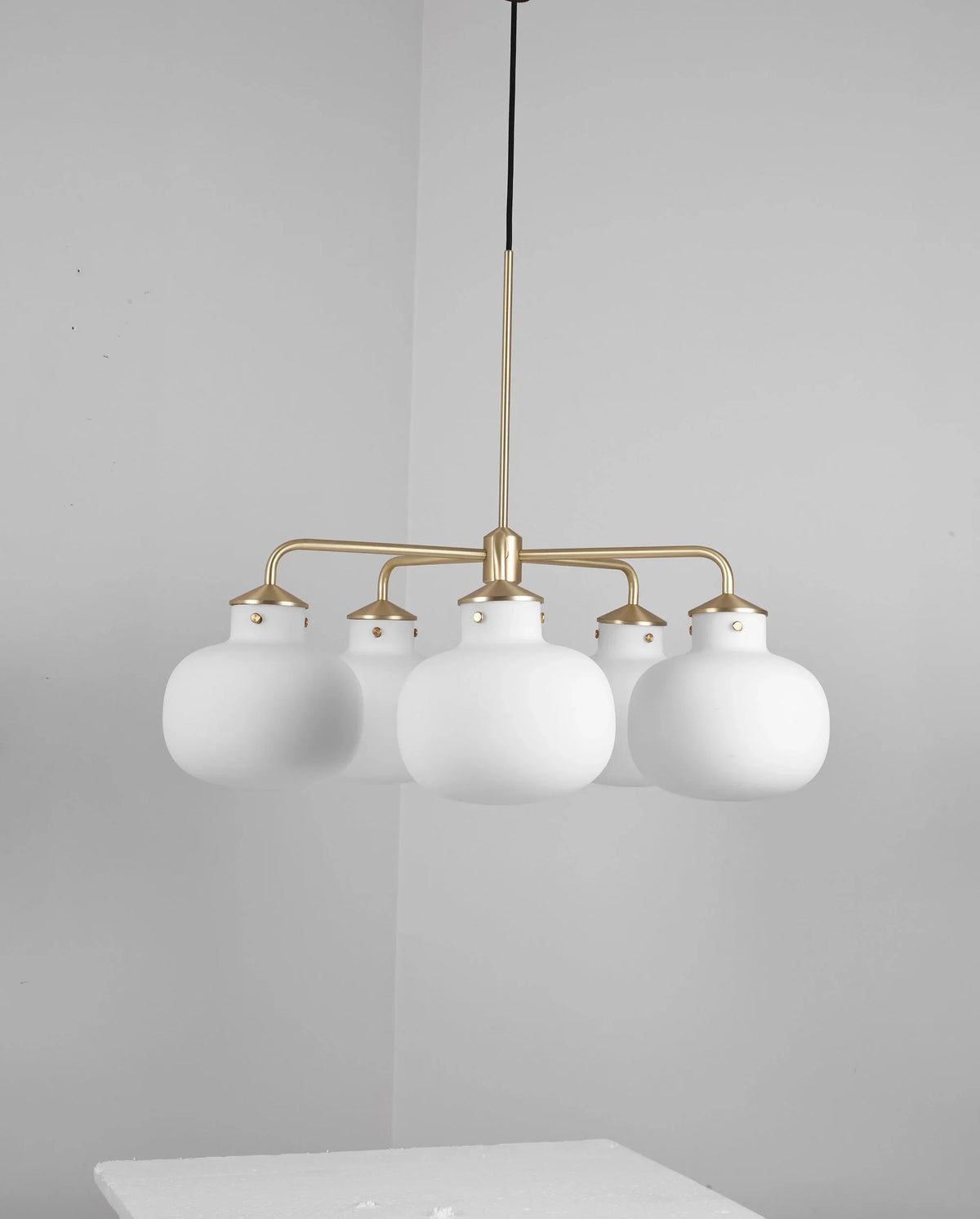 Metavaya Chandelier Raito Glass Globe Pendant Chandelier