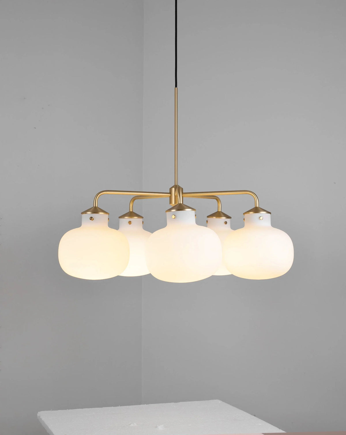 Metavaya Chandelier Raito Glass Globe Pendant Chandelier