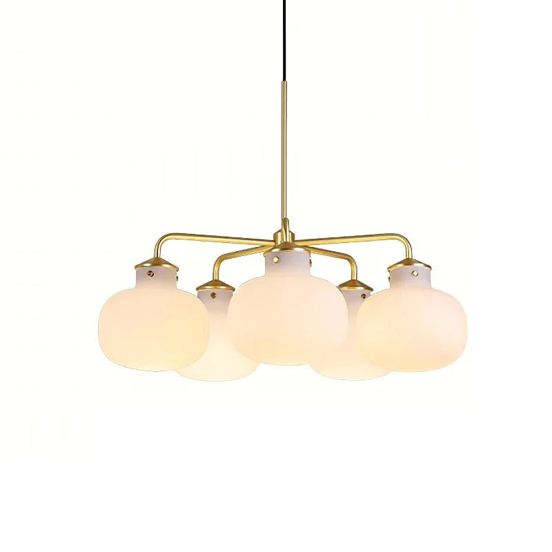 Metavaya Chandelier Raito Glass Globe Pendant Chandelier