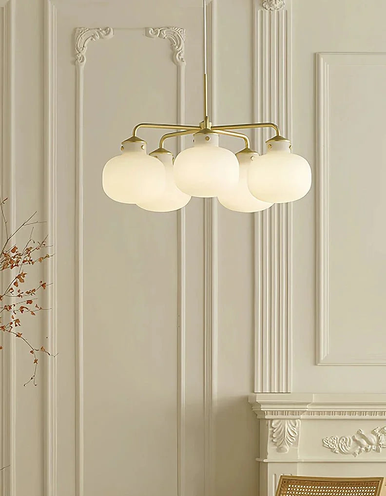 Metavaya Chandelier Raito Glass Globe Pendant Chandelier